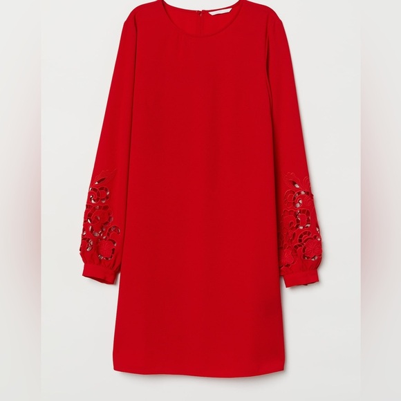 H&M Dresses & Skirts - Short long sleeve red dress